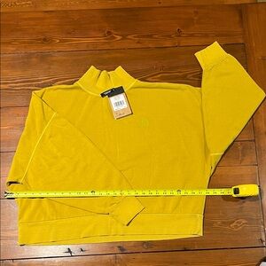 NWT - The North Face - Mustard Yellow Crop High Neck Sweatshirt - Size XXL